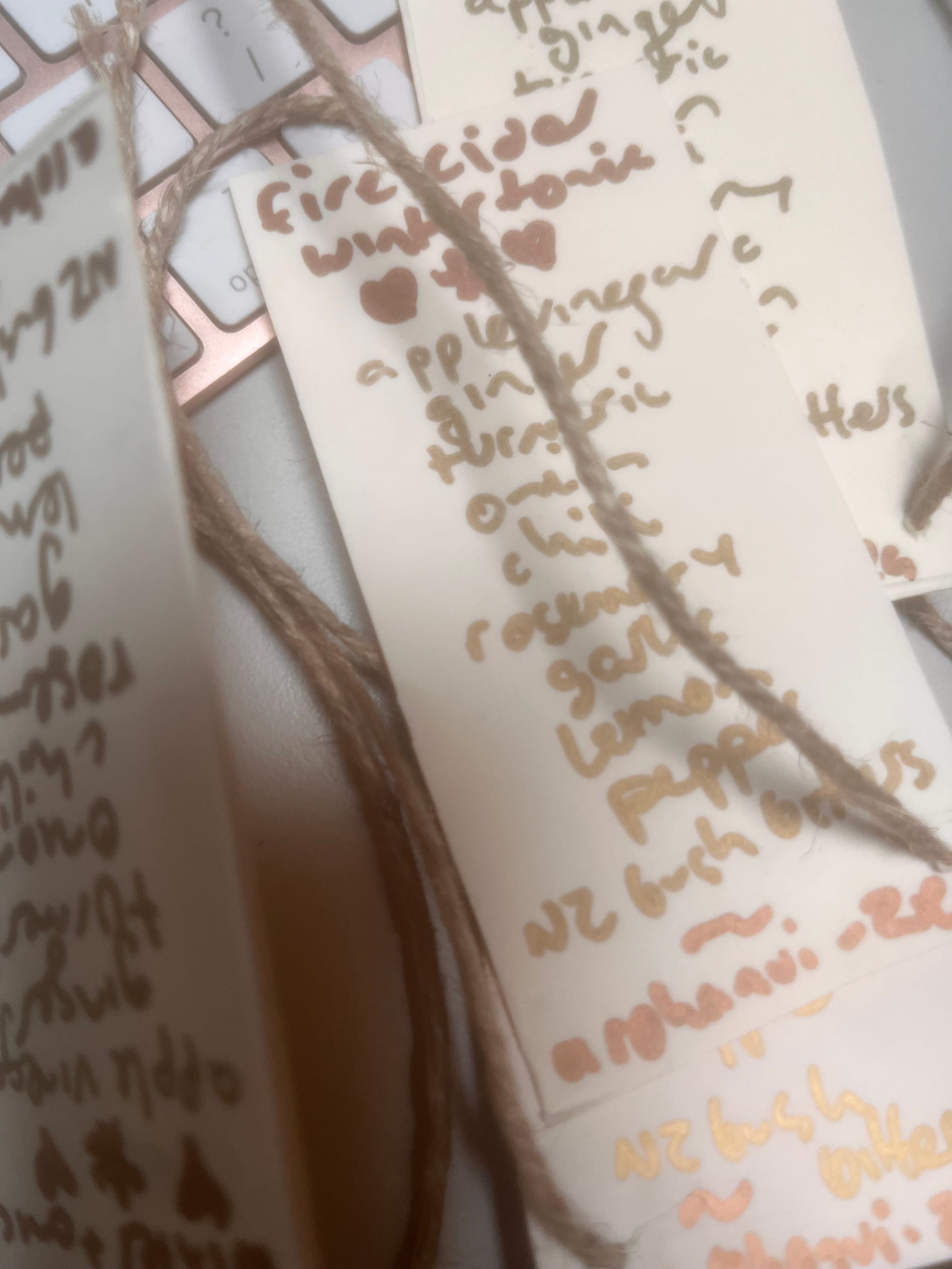 handwritten fire cider recipe